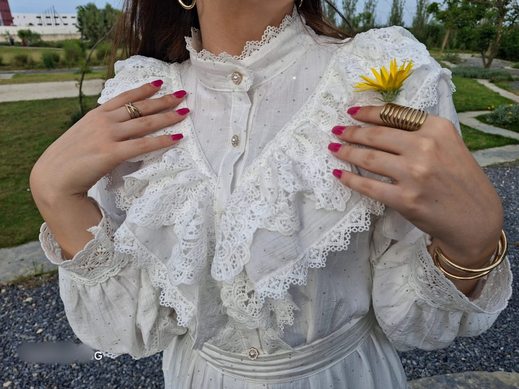 Robe 'Juliette' en broderie anglaise
