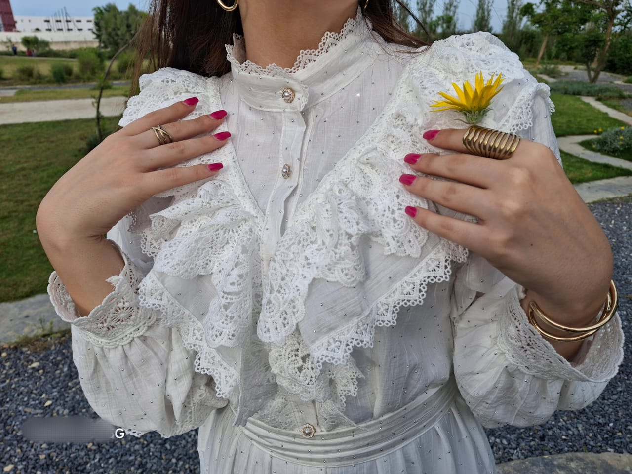 Robe 'Juliette' en broderie anglaise