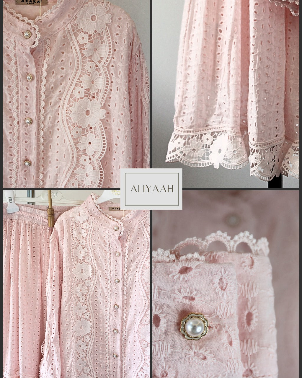 Ensemble 'Tulipe' en broderie anglaise