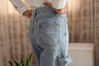 Pantalon Jean Cargo Large
