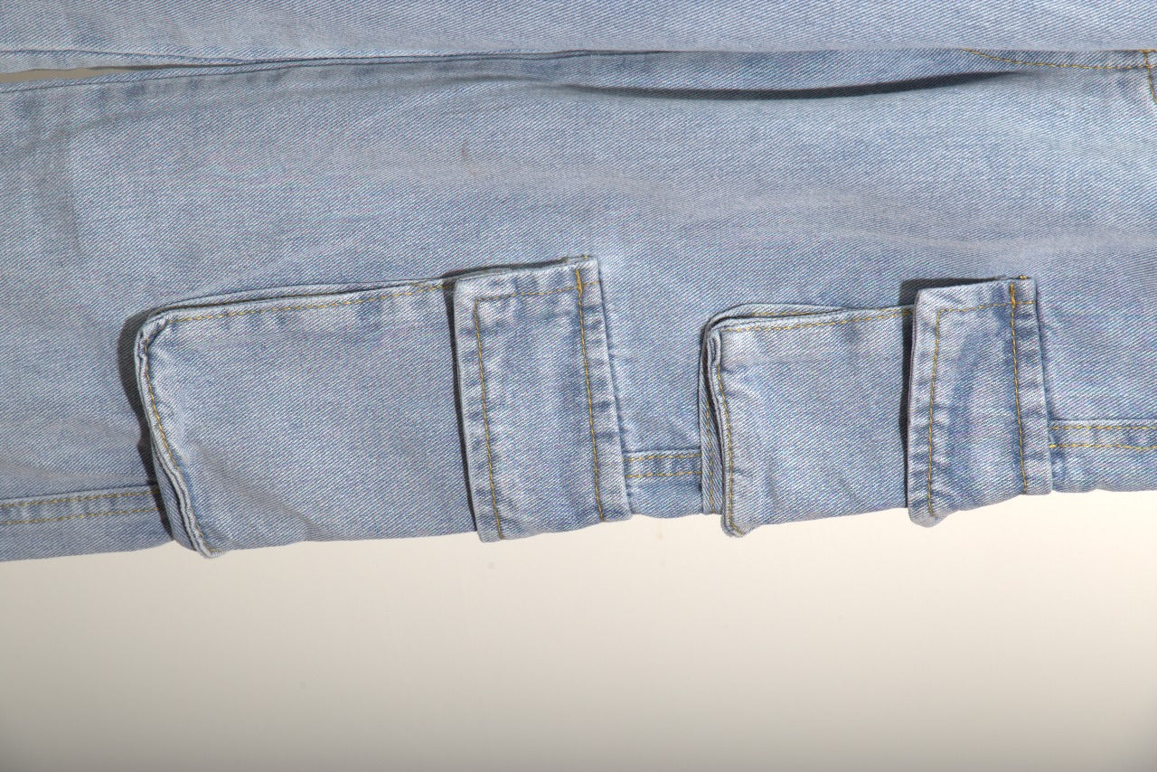 Pantalon Jean Cargo Large