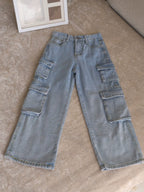 Pantalon Jean Cargo Large