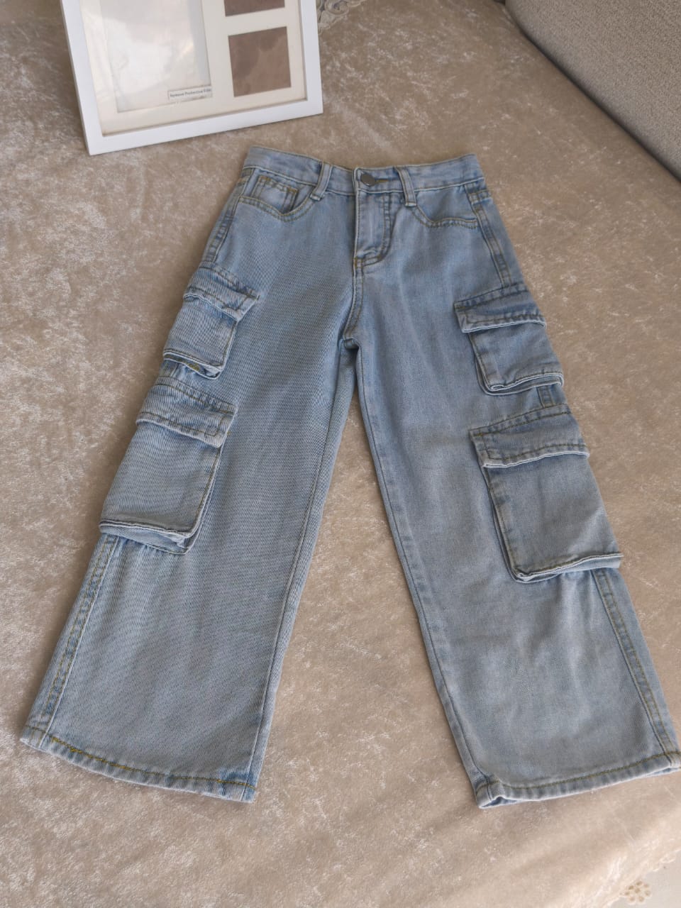 Pantalon Jean Cargo Large