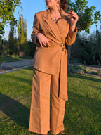 Ensemble pantalon chic et élégant – Veste longue fluide & pantalon large femme moderne / femme voilée