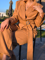 Ensemble pantalon chic et élégant – Veste longue fluide & pantalon large femme moderne / femme voilée