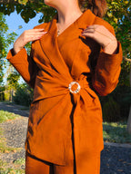 Ensemble pantalon chic et élégant – Veste longue fluide & pantalon large femme moderne / femme voilée