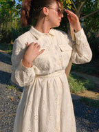 Robe en Broderie Anglaise – Élégance Modeste et Féminine - Hijab Chic