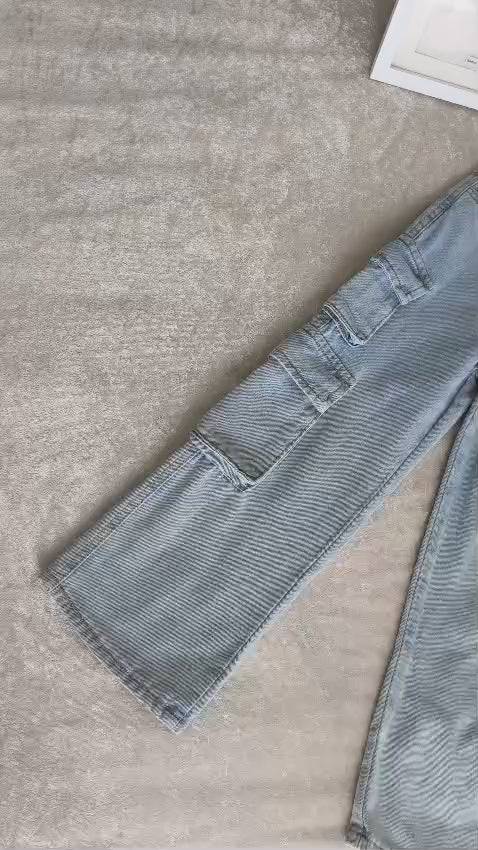 Pantalon Jean Cargo Large
