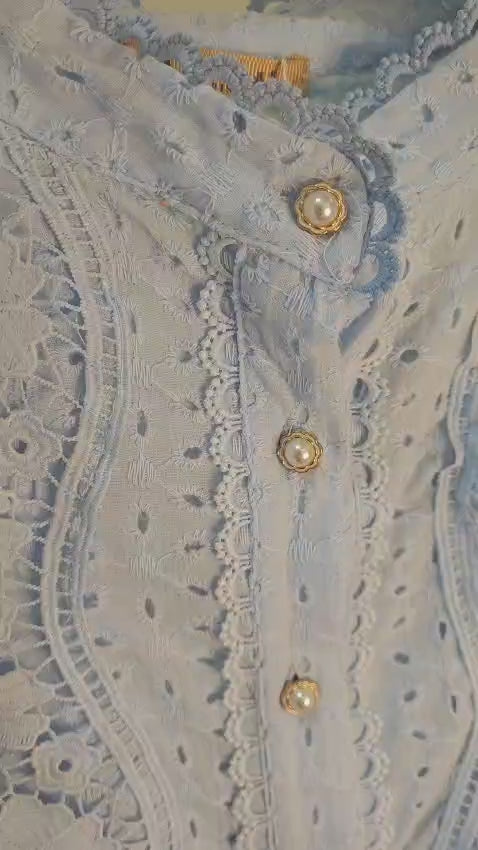 Ensemble 'Tulipe' en broderie anglaise