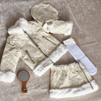 Ensemble CUIR FORRURE pour bébé et fille