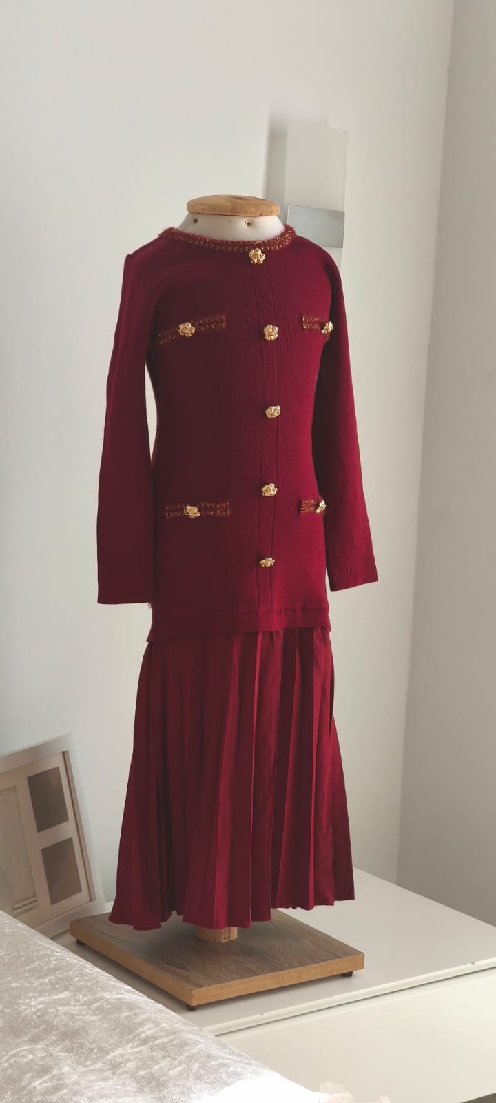 Robe CHANNEL BORDEAUX pour fille